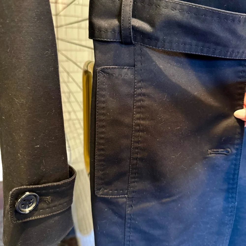 Kenneth Cole Reaction black trench coat size XS - Picture 8 of 9